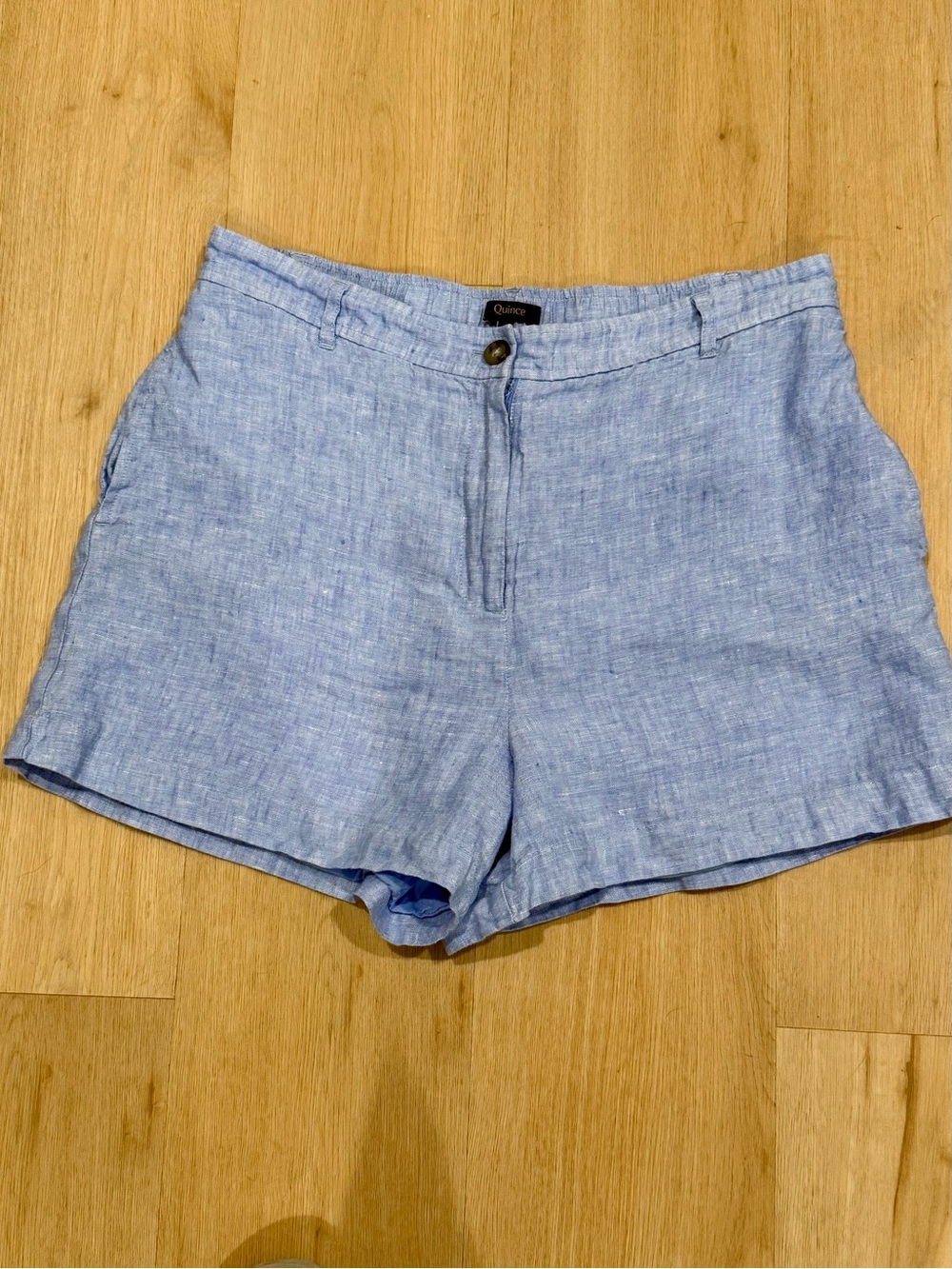 Quince Women’s 100% European Linen Shorts in French Blue size 12